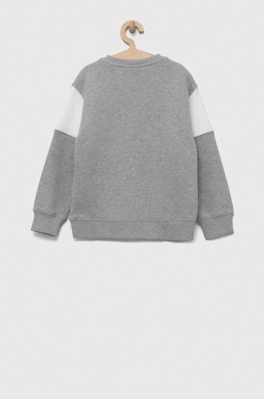 Дитяча бавовняна кофта United Colors of Benetton колір сірий візерунок (3237996) фото 2