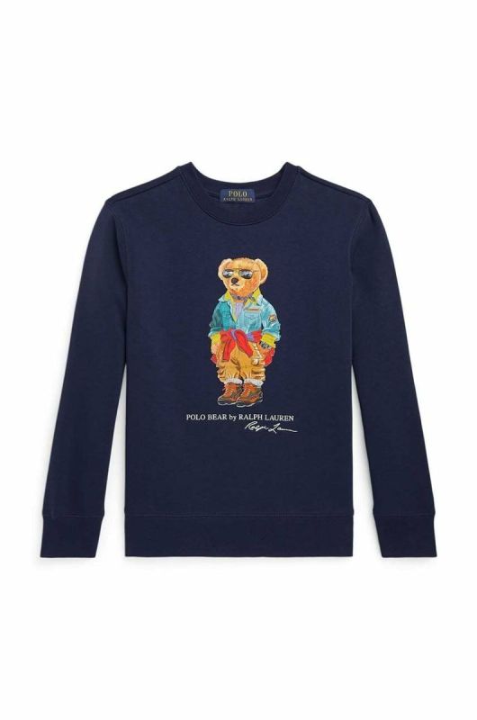 Дитяча кофта Polo Ralph Lauren колір синій з принтом (3043460)