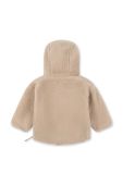 Кофта для немовлят Konges Sl?jd колір бежевий з капюшоном візерунок