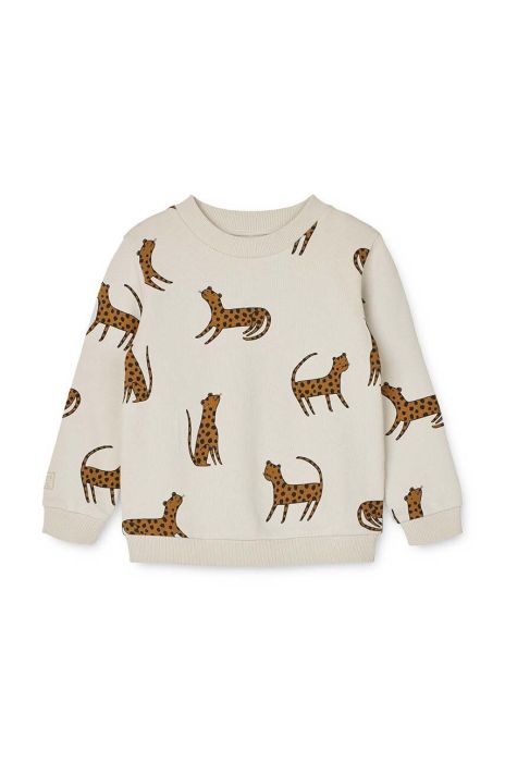Дитяча бавовняна кофта Liewood колір бежевий візерунок (3103101)