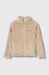 Дитяча кофта Columbia Fire Side Sherpa Full Zip колір бежевий однотонна