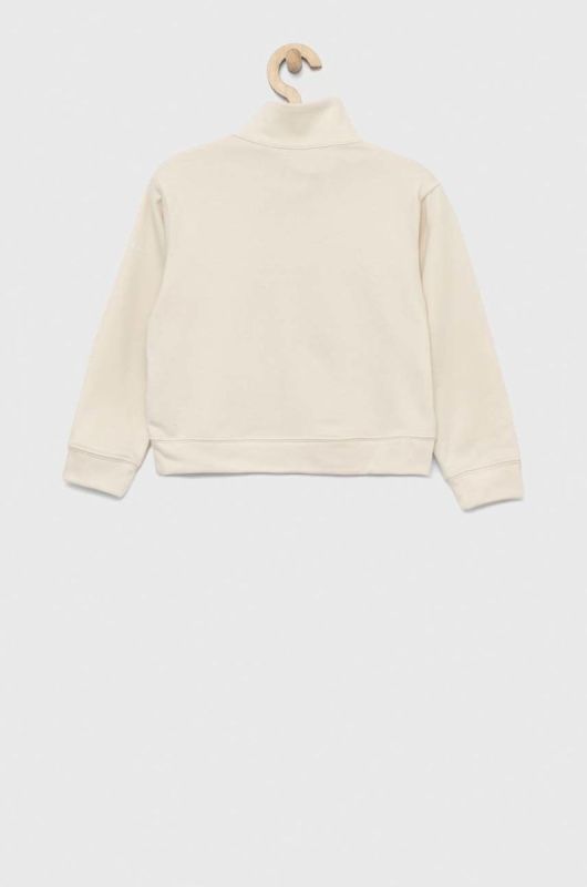 Дитяча кофта Columbia Columbia Trek French Terry 1/2 Zip колір бежевий однотонна фото 2