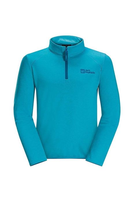 Дитяча кофта Jack Wolfskin однотонна колір блакитний