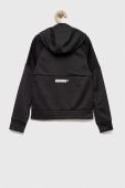 Дитяча кофта The North Face колір чорний з капюшоном з принтом (3291402)