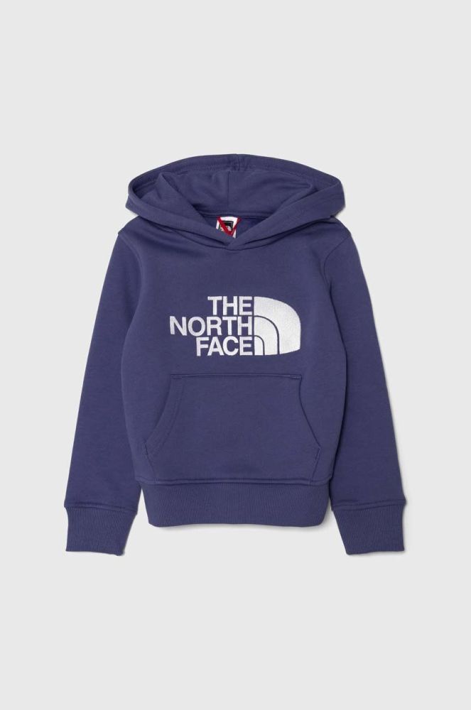 Дитяча кофта The North Face з капюшоном з принтом колір фіолетовий (3517871)