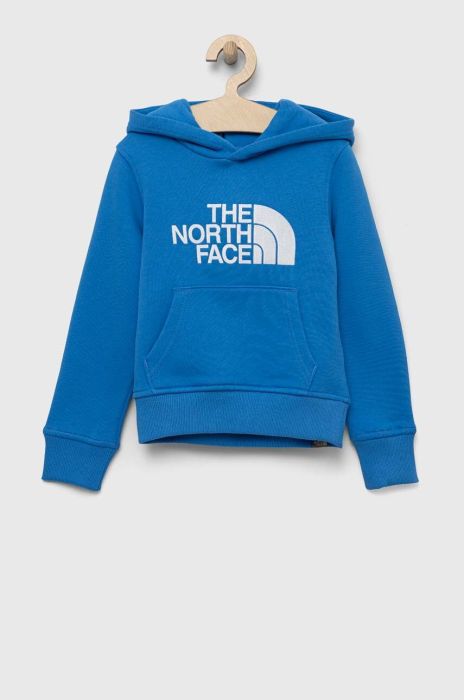 Дитяча кофта The North Face з капюшоном з принтом колір блакитний (3135857)