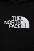Дитяча кофта The North Face колір чорний з капюшоном з принтом (3135849)