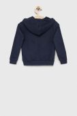 Дитяча кофта Roxy колір синій з капюшоном однотонна