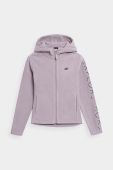 Дитяча кофта 4F F041 колір фіолетовий з капюшоном з принтом Дитяча кофта 4F F041 колір фіолетовий з капюшоном з принтом