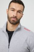 Кофта HUGO чоловіча колір сірий однотонна