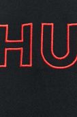 Бавовняна кофта лаунж HUGO колір чорний з принтом