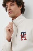 Кофта Tommy Hilfiger чоловіча колір бежевий з аплікацією (2877843)