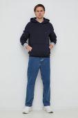 Бавовняна кофта Tommy Hilfiger чоловіча колір синій з капюшоном з аплікацією