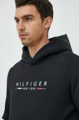 Кофта Tommy Hilfiger чоловіча колір чорний з капюшоном з принтом (2870203)