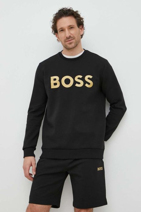Кофта BOSS BOSS GREEN чоловіча колір чорний з аплікацією (2872351)