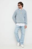 Кофта Guess чоловіча  меланж колір блакитний