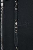 Кофта Guess чоловіча колір чорний з капюшоном з аплікацією (2887135)