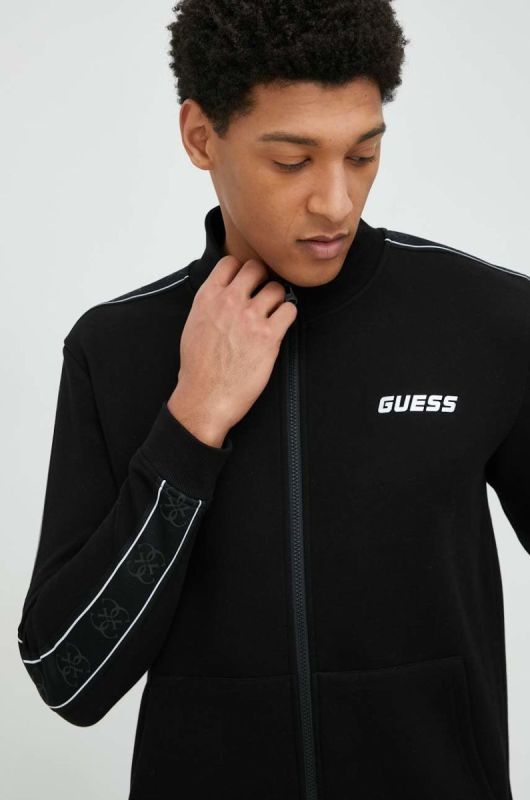 Кофта на застежке мужская с хлопком Guess MICKEY цвет черный