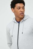 Кофта Guess чоловіча колір сірий з капюшоном меланж