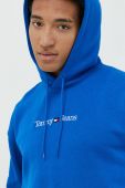 Кофта Tommy Jeans чоловіча з капюшоном з аплікацією колір блакитний (2826965)