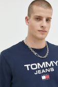 Бавовняна кофта Tommy Jeans чоловіча колір синій з принтом (2826990)