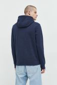 Бавовняна кофта Tommy Jeans чоловіча колір синій з капюшоном з аплікацією (2890331)