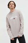 Бавовняна кофта Tommy Jeans чоловіча колір бежевий з аплікацією (2862192) Бавовняна кофта Tommy Jeans чоловіча колір бежевий з аплікацією (2862192)