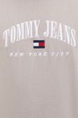 Бавовняна кофта Tommy Jeans чоловіча колір бежевий з аплікацією (2862192)
