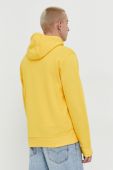 Бавовняна кофта Tommy Jeans чоловіча колір жовтий з капюшоном з принтом (2827038)