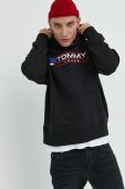 Кофта Tommy Jeans чоловіча колір чорний з капюшоном з аплікацією (2827056)