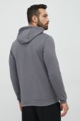 Кофта adidas Performance чоловіча колір сірий з капюшоном однотонна