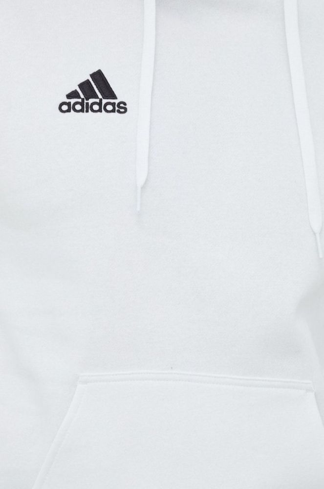 Кофта adidas Performance чоловіча колір білий з капюшоном однотонна фото 5