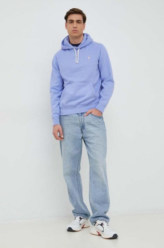 Кофта Polo Ralph Lauren Чоловіча колір зелений з капюшоном однотонна фото 2