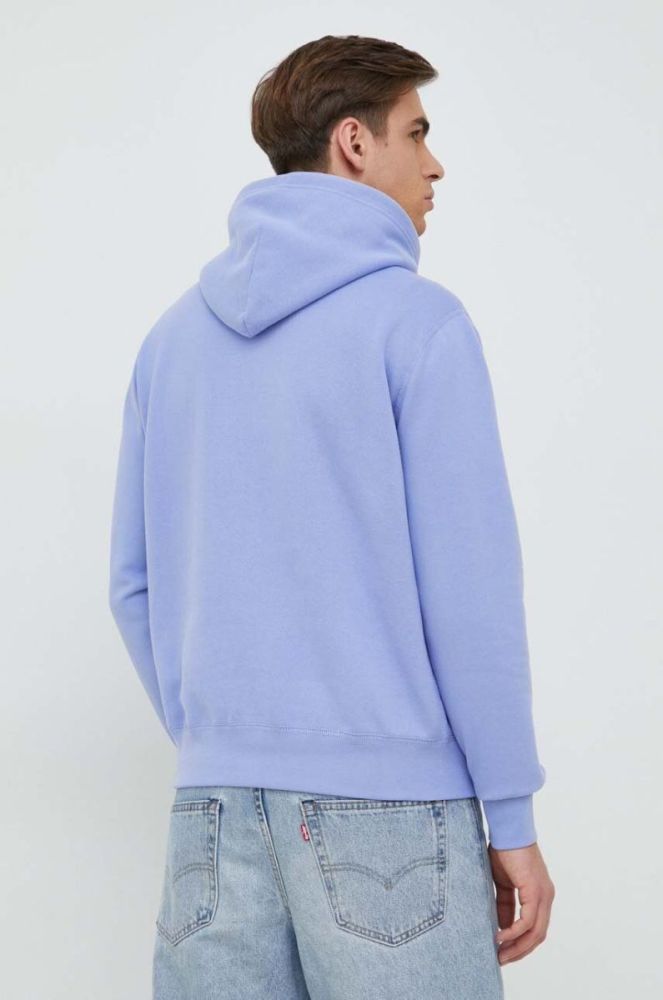 Кофта Polo Ralph Lauren Чоловіча колір зелений з капюшоном однотонна фото 3