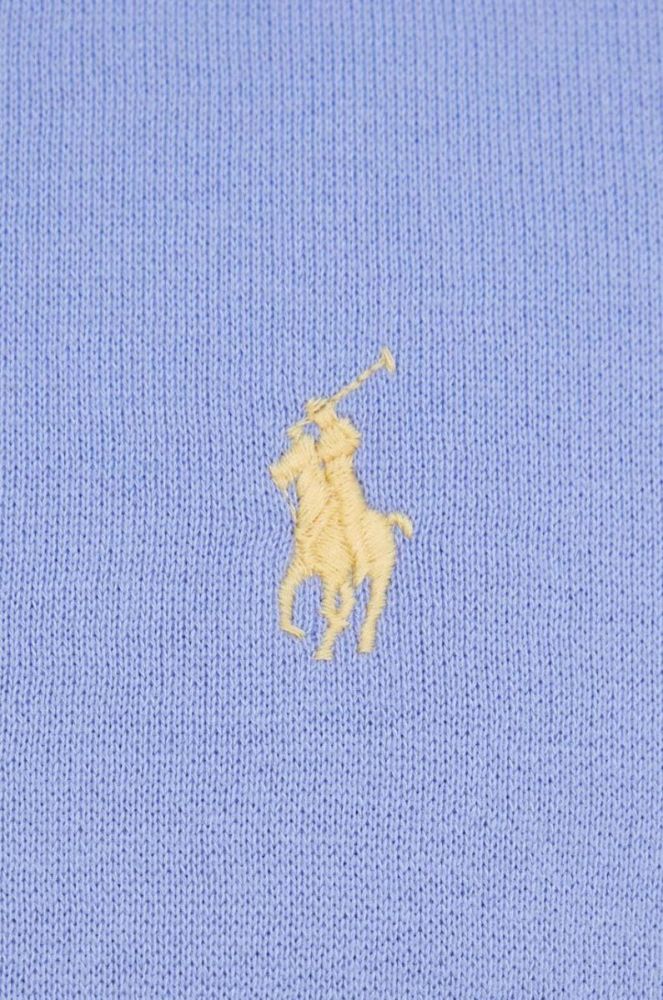Кофта Polo Ralph Lauren Чоловіча колір зелений з капюшоном однотонна фото 5