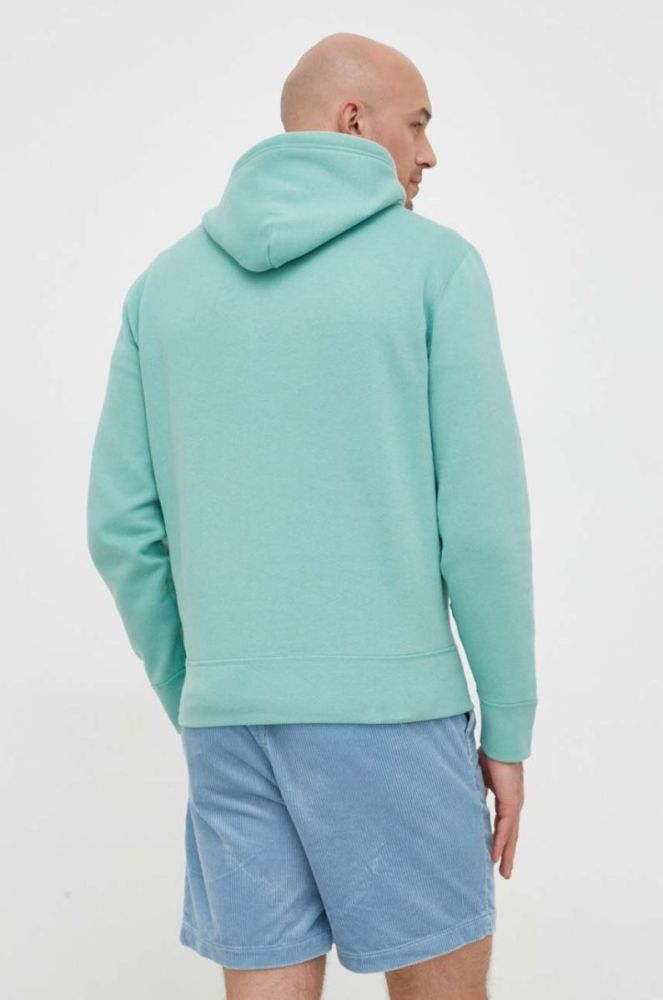 Кофта Polo Ralph Lauren чоловіча колір зелений з капюшоном однотонна (3256615) фото 3
