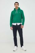 Кофта Polo Ralph Lauren чоловіча колір зелений з капюшоном однотонна (2862221)