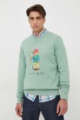Кофта Polo Ralph Lauren чоловіча колір зелений з принтом (3308827)