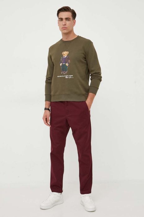 Кофта Polo Ralph Lauren чоловіча колір зелений з принтом (3412267)