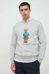 Кофта Polo Ralph Lauren чоловіча колір сірий з принтом