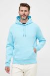 Кофта Polo Ralph Lauren чоловіча з капюшоном однотонна колір блакитний (3256630)