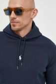 Кофта Polo Ralph Lauren чоловіча колір синій з капюшоном однотонна (3256635)