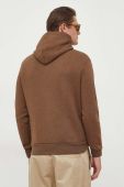 Кофта Polo Ralph Lauren чоловіча колір коричневий з капюшоном однотонна