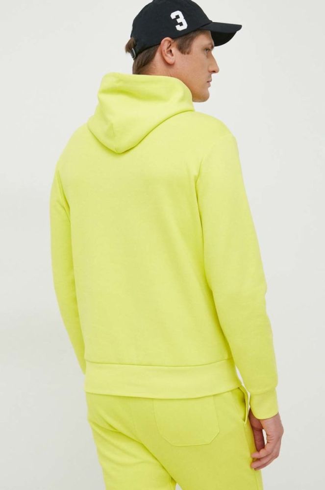 Кофта Polo Ralph Lauren чоловіча колір жовтий з капюшоном однотонна (2850721) фото 3