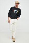 Кофта Polo Ralph Lauren чоловіча колір чорний з аплікацією (2877847)