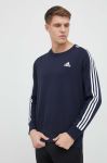 Бавовняна кофта adidas чоловіча колір синій візерунок