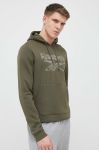 Кофта Reebok чоловіча колір зелений з капюшоном з принтом (3027406)