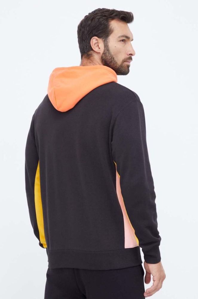 Бавовняна кофта Puma чоловіча колір чорний з капюшоном візерунок (3456552) фото 3