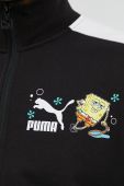 Бавовняна кофта Puma X SPONGEBOB чоловіча колір чорний з принтом