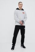 Кофта Puma чоловіча колір сірий з капюшоном з принтом (3166415)